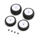 Tires, Wheels, White, Mounted: Micro-B by LOSI SRP $39.85
