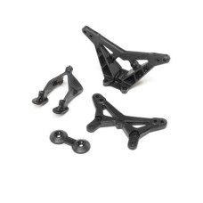 FR/RR Shock Tower, Wing Stay: Mini-B by LOSI SRP $18.58 FR/RR Shock Tower, Wing Stay: Mini-B by LOSI SRP $18.58