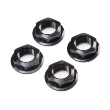 17mm Flanged Wheel Nut, Black (4): Super Rock Rey
