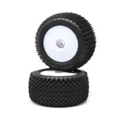 Pin Tires, Rear, Mounted, White (2): Mini-T 2.0 by LOSI SRP $47.43 Pin Tires, Rear, Mounted, White (2): Mini-T 2.0 by LOSI SRP $47.43