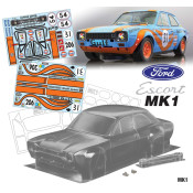 1/10 Ford Escort MK1 190mm Gulf Decal Sheet by Team C SRP $90.22 1/10 Ford Escort MK1 190mm Gulf Decal Sheet by Team C SRP $90.22