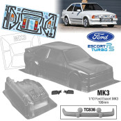 1/10 FORD MK3 W/3D PARTS 190MM Width by Team C SRP $120.63 1/10 FORD MK3 W/3D PARTS 190MM Width by Team C SRP $120.63