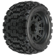 1/8 Badlands MX38 F/R 3.8' MT Tires Mounted 17mm Black Raid (2) by Proline SRP $113.78 1/8 Badlands MX38 F/R 3.8' MT Tires Mounted 17mm Black Raid (2) by Proline SRP $113.78
