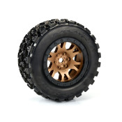 Limited Edition Badlands MX43 Pro-Loc F/R Mounted 24mm Bronze/Black Impulse (2) for X-Maxx by Proline SRP $179.28