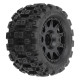Badlands MX 1.85' All-Terrain Truck Tires (4) Mounted on Raid Black 12mm Hex Wheels for Granite GROM 4x4 Front or Rear by Proline SRP $74.11