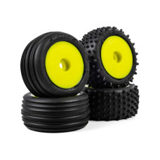 Edge Front / Step Pin Rear Tires Mounted 7mm Yellow (4): Losi Micro-T by Proline SRP $56.85 Edge Front / Step Pin Rear Tires Mounted 7mm Yellow (4): Losi Micro-T by Proline SRP $56.85