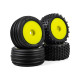 Edge Front / Step Pin Rear Tires Mounted 7mm Yellow (4): Losi Micro-T by Proline SRP $56.85