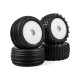 Edge Front / Step Pin Rear Tires Mounted 7mm White (4): Losi Micro-T by Proline SRP $56.85