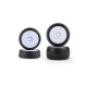 Wedge Front and Prism Rear Carpet Tires Mounted 7mm White (4): Losi Micro-B SRP $58.60
