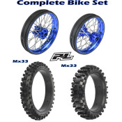 1/4 Pro-Spec Aluminum V2 Bead Complete Bike F/R Wheel/MX33 Tire Combo Set MTD on Sleeve, Blue: Promoto-MX by Proline SRP $444.42 1/4 Pro-Spec Aluminum V2 Bead Complete Bike F/R Wheel/MX33 Tire Combo Set MTD on Sleeve, Blue: Promoto-MX by Proline SRP $444.42