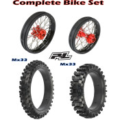 1/4 Pro-Spec Aluminum V2 Bead Complete Bike F/R Wheel/MX33 Tire Combo Set MTD on Sleeve, Black/Red: Promoto-MX by Proline SRP $444.42 1/4 Pro-Spec Aluminum V2 Bead Complete Bike F/R Wheel/MX33 Tire Combo Set MTD on Sleeve, Black/Red: Promoto-MX by Proline SRP $444.42