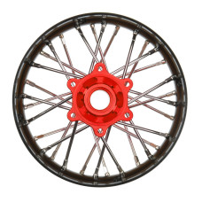 Pro-Spec Aluminum V2 Bead Rear Wheel Black/Red (1): Losi Promoto-SM by Proline SRP $51.71