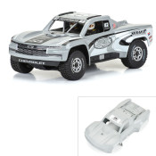Pre-Cut 2019 Chevy Silverado Trophy Truck Tough-Color Gray Body for Arrma Mojave Grom by Proline SRP $67.22 Pre-Cut 2019 Chevy Silverado Trophy Truck Tough-Color Gray Body for Arrma Mojave Grom by Proline SRP $67.22