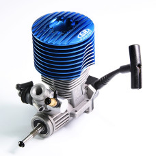 25 PRO rear exhaust Engine 5 port w/pull start Blue Head by SH Engines