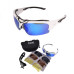 Toledo Sunglasses white/black TR90 frame, 4 lense sets Cat 0 yellow low light, 2 beige polarised, 3 Frostech mirror, 4 dark smoke 100% UVA/B protection by Rapid Eyewear SRP $84.99 Toledo Sunglasses white/black TR90 frame, 4 lense sets Cat 0 yellow low light, 2 beige polarised, 3 Frostech mirror, 4 dark smoke 100% UVA/B protection by Rapid Eyewear SRP $84.99