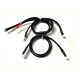2S Lipo/Life Receiver Pack & SCX24 Charge Lead via XH Balance Port with 4mm Bullets 650mm includes extra 2S XH Braided Balance Extension 600mm Long. Combined Total 1250mm