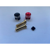 Heatsink Bullet Plug Grips with 4mm Bullets (Black/Red) SRP $18.95