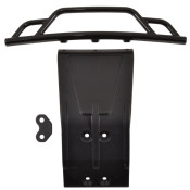 Front Bumper and Skid Plate, Black: Losi SCTE by RPM