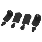 Shock Shaft Guards (4), Black: TRA,Rally,DESC410R by RPM Shock Shaft Guards (4), Black: TRA,Rally,DESC410R by RPM