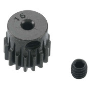 Hard Blackened Steel Mini Pinion 2mm, .5 Mod 16T Suit Mini 8ight & Kemora Rally 1/18