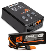 Smart Powerstage Surface Bundle: 5000mAh 2S 50C LiPo Battery (IC5) / 100W S100 Charger by Spektrum SRP $165.83