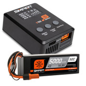 Smart Powerstage Surface Bundle: 5000mAh 4S 50C LiPo Battery (IC5) / 100W S100 Charger by Spektrum SRP $265.65