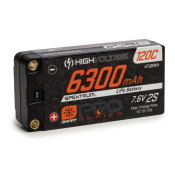 6300mAh 2S 7.6V Smart Pro Race HV Shorty LiPo Battery 120C: 5mm by Spektrum SRP $199.21