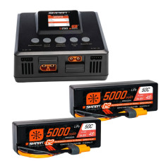 Smart Powerstage 8S Surface Bundle: (2) G2 5000mAh 4S LiPo IC5 and S250 Charger by Spektrum SRP $713.28 Smart Powerstage 8S Surface Bundle: (2) G2 5000mAh 4S LiPo IC5 and S250 Charger by Spektrum SRP $713.28
