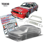 1/10 BMW E30 W/3D Wing and Grille 190mm Bastos Decal Sheet by Team C SRP $142.14 1/10 BMW E30 W/3D Wing and Grille 190mm Bastos Decal Sheet by Team C SRP $142.14