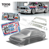 1/10 BMW E30 W/3D Wing and Grille 190mm FINA Decal Sheet by Team C SRP $142.14 1/10 BMW E30 W/3D Wing and Grille 190mm FINA Decal Sheet by Team C SRP $142.14