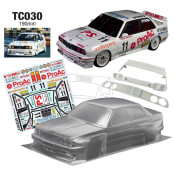 1/10 BMW E30 W/3D Wing and Grille 190mm ProAC Decal Sheet by Team C SRP $142.14 1/10 BMW E30 W/3D Wing and Grille 190mm ProAC Decal Sheet by Team C SRP $142.14