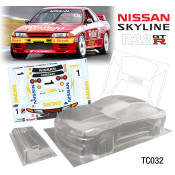 TC032 1/10 Nissan Skyline R32 Coupe 190mm Wide, WB 258mm with R32 Winfield Decal Sheet SRP $94.46 TC032 1/10 Nissan Skyline R32 Coupe 190mm Wide, WB 258mm with R32 Winfield Decal Sheet SRP $94.46