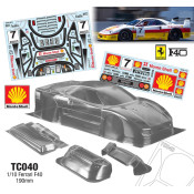 1/10 Ferrari F40, 190mm Shell Decal Sheet SRP $109.69 1/10 Ferrari F40, 190mm Shell Decal Sheet SRP $109.69