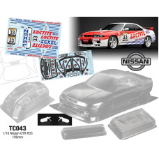 TC043 1/10 Nissan R33 GTR 190mm Wide, WB 258mm with Loctite Decal Sheet SRP $94.46 TC043 1/10 Nissan R33 GTR 190mm Wide, WB 258mm with Loctite Decal Sheet SRP $94.46