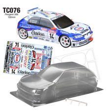 1/10 PEUGEOT 306 WRC W/3D WING 190mm SRP $109.69