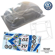 1/10 New Beetle Body, 190mm Rally Decal by Team C SRP $88.11