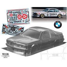 1/10 BMW 635, 190mm Clear Body with Texaco Decal Sheet SRP $94.06