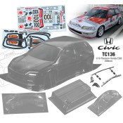 TC136 1/10 Pandem Honda EG6, 200mm Primo Decal Sheet by Team C SRP $120.63