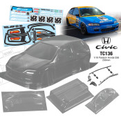 TC136 1/10 Pandem Honda EG6, 200mm Spoon Decal Sheet by Team C SRP $120.63