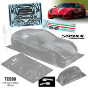 1/10 FERRARI 599XX 190MM Width by Team C SRP $95.10 1/10 FERRARI 599XX 190MM Width by Team C SRP $95.10