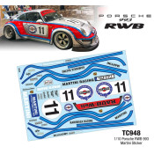 1/10 PORSCHE RWB 993 MARTINI STICKER (A4)  by Team C SRP $28.08