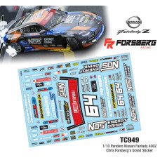 1/10 PANDEM NISSAN FAIRLADY 400Z CHRIS FORSBERG'S BRAND STICKER (A4) by Team C SRP $28.08 1/10 PANDEM NISSAN FAIRLADY 400Z CHRIS FORSBERG'S BRAND STICKER (A4) by Team C SRP $28.08