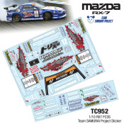 1/10 RX7 FC3S TEAM SAMURAI PROJECT STICKER by Team C SRP $37.66 1/10 RX7 FC3S TEAM SAMURAI PROJECT STICKER by Team C SRP $37.66