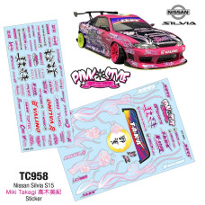 1/10 NISSAN SILVIA S15 (MIKI TAKAGI) by Team C SRP $37.66 1/10 NISSAN SILVIA S15 (MIKI TAKAGI) by Team C SRP $37.66