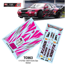 1/10 R32 1087X ECHO GAO STICKER by Team C SRP $37.66 1/10 R32 1087X ECHO GAO STICKER by Team C SRP $37.66