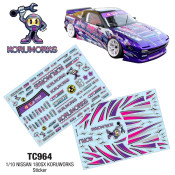 1/10 NISSAN 180SX KORUWORKS STICKER  by Team C SRP $54.25