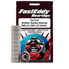 5x11x4 Rubber Sealed Bearing MR115-2RS (10 Units) by FastEddy 5x11x4 Rubber Sealed Bearing MR115-2RS (10 Units) by FastEddy
