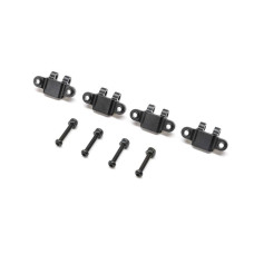 Lower Shock Mount, Aluminum, Black(4): Mini LMT by TLR SRP $58.27
