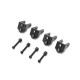 Upper Shock Mount, Aluminum, Black (4): Mini LMT by TLR SRP $64.53