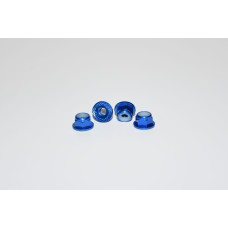 Blue M4 Aluminum Knurled And Flanged Locknut By Vision Racing SRP $11.85